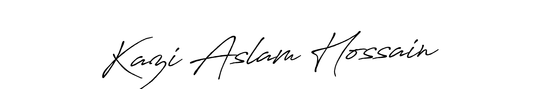 Design your own signature with our free online signature maker. With this signature software, you can create a handwritten (Antro_Vectra_Bolder) signature for name Kazi Aslam Hossain. Kazi Aslam Hossain signature style 7 images and pictures png