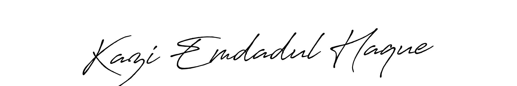 Make a beautiful signature design for name Kazi Emdadul Haque. With this signature (Antro_Vectra_Bolder) style, you can create a handwritten signature for free. Kazi Emdadul Haque signature style 7 images and pictures png