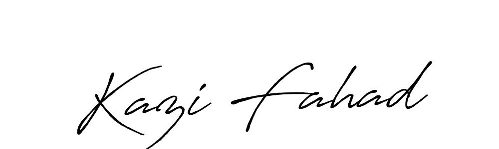 Design your own signature with our free online signature maker. With this signature software, you can create a handwritten (Antro_Vectra_Bolder) signature for name Kazi Fahad. Kazi Fahad signature style 7 images and pictures png