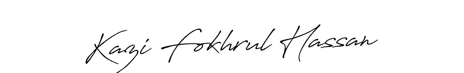 Also we have Kazi Fokhrul Hassan name is the best signature style. Create professional handwritten signature collection using Antro_Vectra_Bolder autograph style. Kazi Fokhrul Hassan signature style 7 images and pictures png