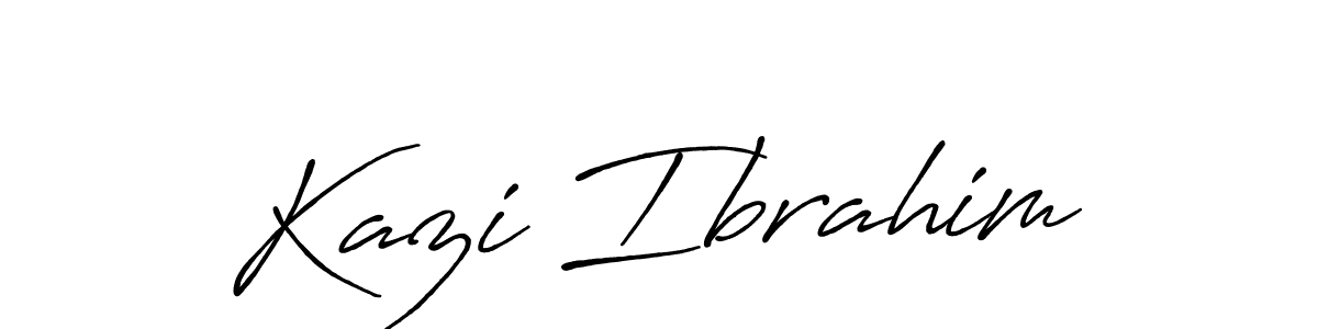 Kazi Ibrahim stylish signature style. Best Handwritten Sign (Antro_Vectra_Bolder) for my name. Handwritten Signature Collection Ideas for my name Kazi Ibrahim. Kazi Ibrahim signature style 7 images and pictures png