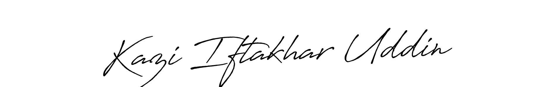 Make a beautiful signature design for name Kazi Iftakhar Uddin. With this signature (Antro_Vectra_Bolder) style, you can create a handwritten signature for free. Kazi Iftakhar Uddin signature style 7 images and pictures png