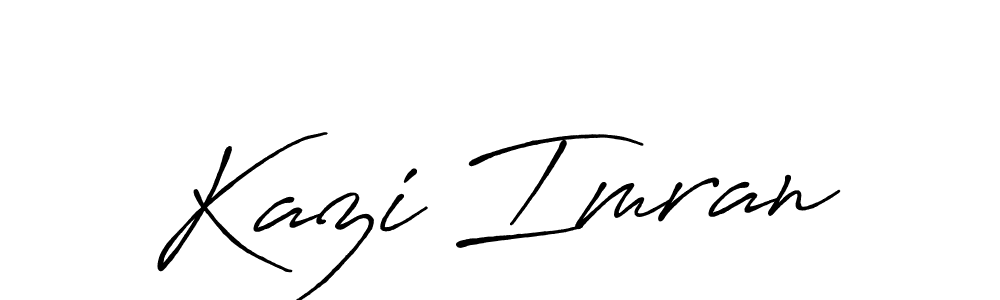 Design your own signature with our free online signature maker. With this signature software, you can create a handwritten (Antro_Vectra_Bolder) signature for name Kazi Imran. Kazi Imran signature style 7 images and pictures png