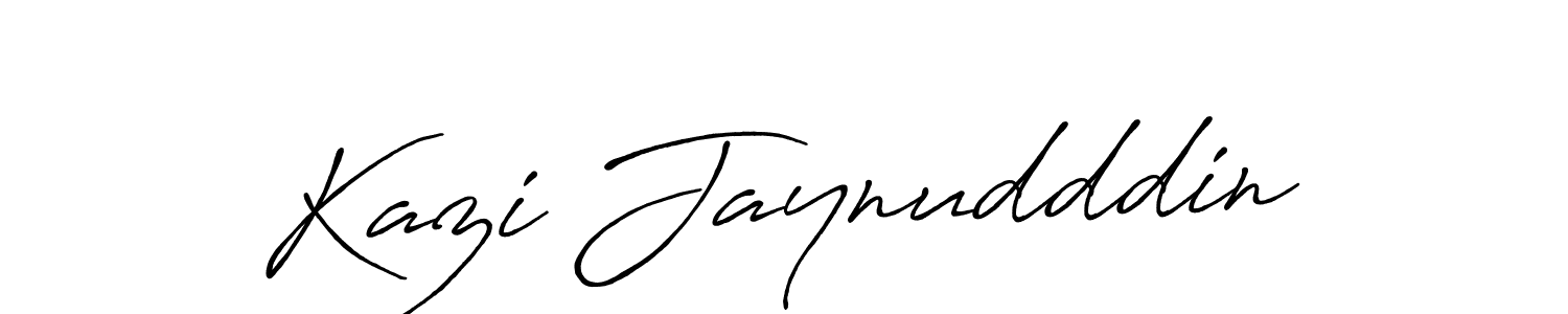 Create a beautiful signature design for name Kazi Jaynudddin. With this signature (Antro_Vectra_Bolder) fonts, you can make a handwritten signature for free. Kazi Jaynudddin signature style 7 images and pictures png