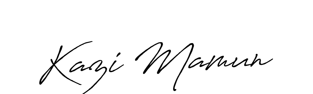 Create a beautiful signature design for name Kazi Mamun. With this signature (Antro_Vectra_Bolder) fonts, you can make a handwritten signature for free. Kazi Mamun signature style 7 images and pictures png