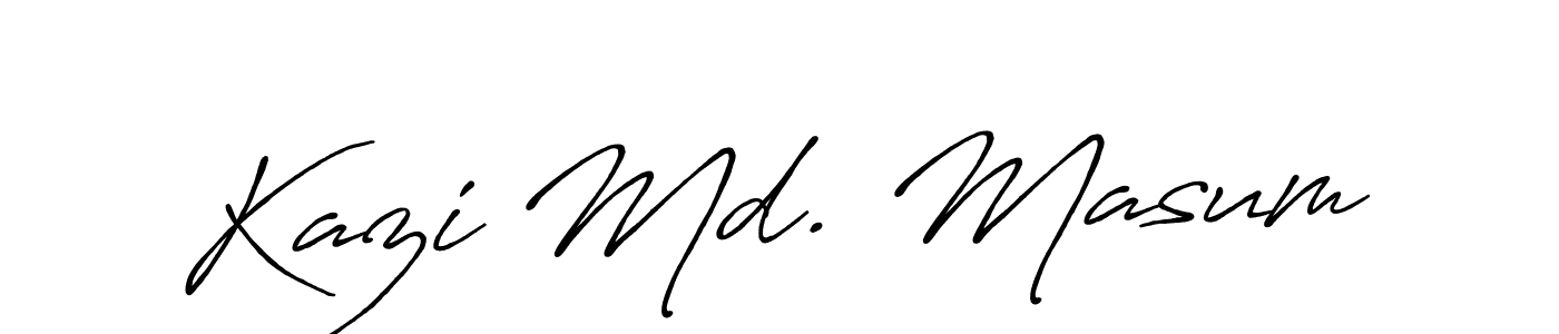 Make a beautiful signature design for name Kazi Md. Masum. With this signature (Antro_Vectra_Bolder) style, you can create a handwritten signature for free. Kazi Md. Masum signature style 7 images and pictures png