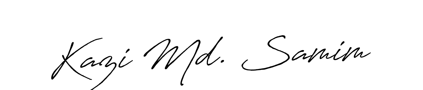 Also You can easily find your signature by using the search form. We will create Kazi Md. Samim name handwritten signature images for you free of cost using Antro_Vectra_Bolder sign style. Kazi Md. Samim signature style 7 images and pictures png