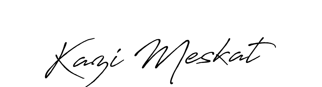 It looks lik you need a new signature style for name Kazi Meskat. Design unique handwritten (Antro_Vectra_Bolder) signature with our free signature maker in just a few clicks. Kazi Meskat signature style 7 images and pictures png