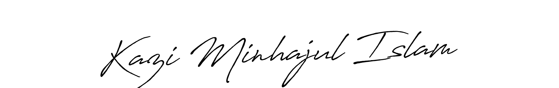 The best way (Antro_Vectra_Bolder) to make a short signature is to pick only two or three words in your name. The name Kazi Minhajul Islam include a total of six letters. For converting this name. Kazi Minhajul Islam signature style 7 images and pictures png