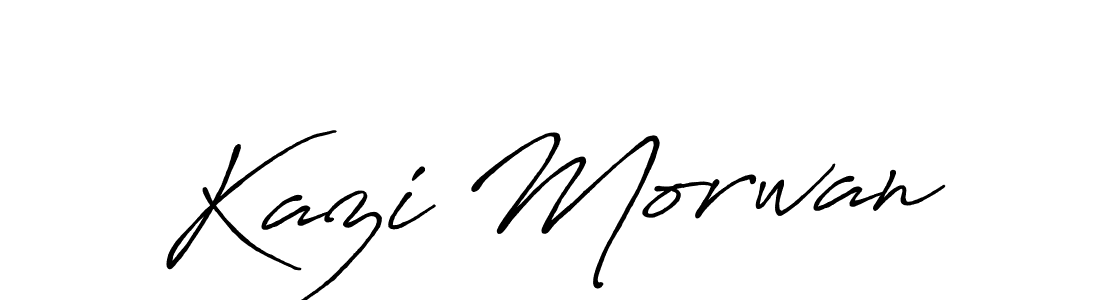 Kazi Morwan stylish signature style. Best Handwritten Sign (Antro_Vectra_Bolder) for my name. Handwritten Signature Collection Ideas for my name Kazi Morwan. Kazi Morwan signature style 7 images and pictures png