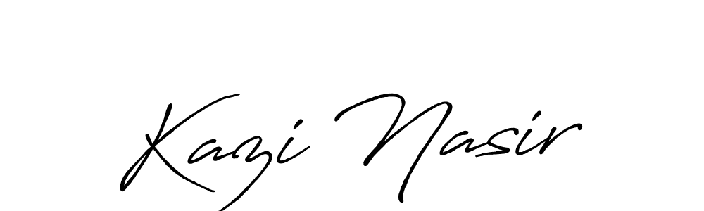 Design your own signature with our free online signature maker. With this signature software, you can create a handwritten (Antro_Vectra_Bolder) signature for name Kazi Nasir. Kazi Nasir signature style 7 images and pictures png