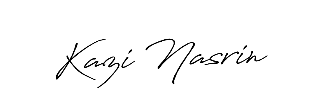 Also we have Kazi Nasrin name is the best signature style. Create professional handwritten signature collection using Antro_Vectra_Bolder autograph style. Kazi Nasrin signature style 7 images and pictures png