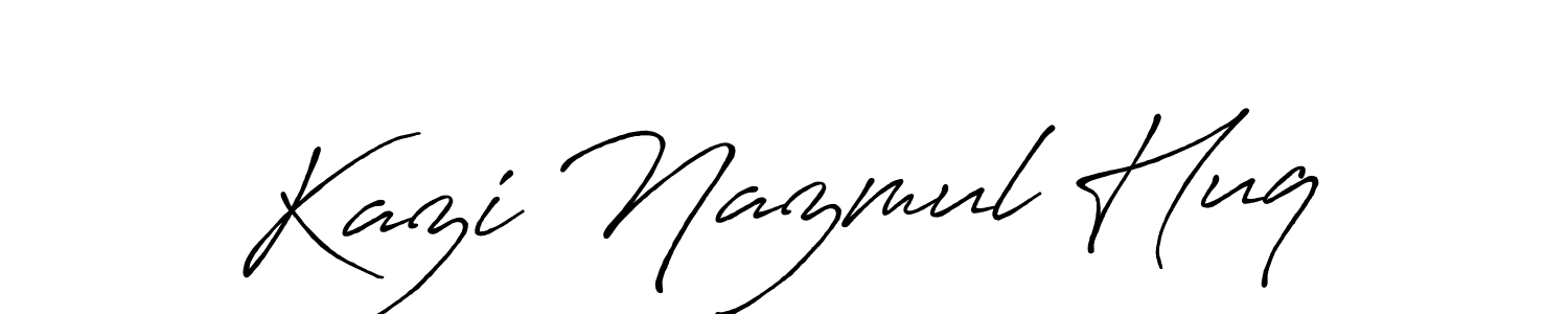 Also we have Kazi Nazmul Huq name is the best signature style. Create professional handwritten signature collection using Antro_Vectra_Bolder autograph style. Kazi Nazmul Huq signature style 7 images and pictures png