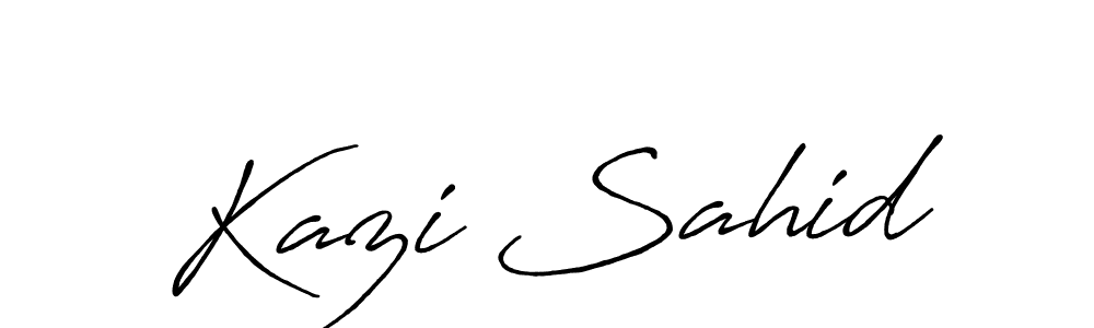 Design your own signature with our free online signature maker. With this signature software, you can create a handwritten (Antro_Vectra_Bolder) signature for name Kazi Sahid. Kazi Sahid signature style 7 images and pictures png