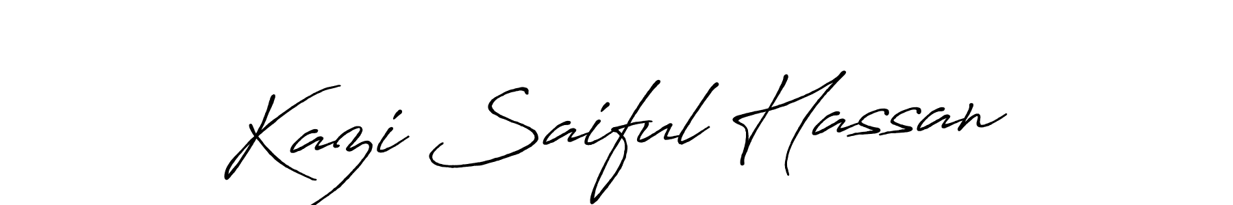 Make a short Kazi Saiful Hassan signature style. Manage your documents anywhere anytime using Antro_Vectra_Bolder. Create and add eSignatures, submit forms, share and send files easily. Kazi Saiful Hassan signature style 7 images and pictures png