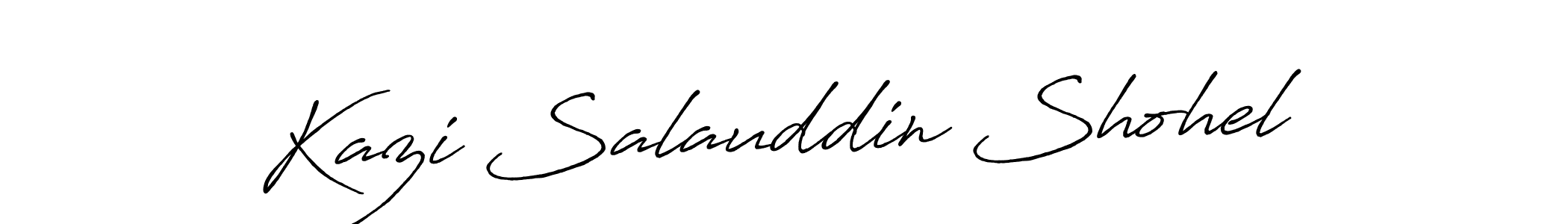 Kazi Salauddin Shohel stylish signature style. Best Handwritten Sign (Antro_Vectra_Bolder) for my name. Handwritten Signature Collection Ideas for my name Kazi Salauddin Shohel. Kazi Salauddin Shohel signature style 7 images and pictures png