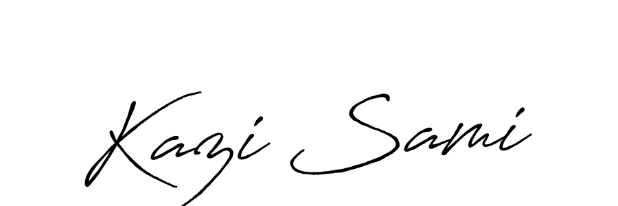 Create a beautiful signature design for name Kazi Sami. With this signature (Antro_Vectra_Bolder) fonts, you can make a handwritten signature for free. Kazi Sami signature style 7 images and pictures png