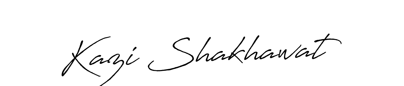 Design your own signature with our free online signature maker. With this signature software, you can create a handwritten (Antro_Vectra_Bolder) signature for name Kazi Shakhawat. Kazi Shakhawat signature style 7 images and pictures png