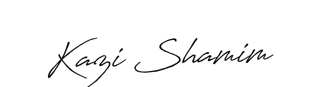 Design your own signature with our free online signature maker. With this signature software, you can create a handwritten (Antro_Vectra_Bolder) signature for name Kazi Shamim. Kazi Shamim signature style 7 images and pictures png
