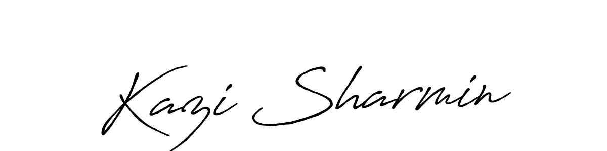 How to Draw Kazi Sharmin signature style? Antro_Vectra_Bolder is a latest design signature styles for name Kazi Sharmin. Kazi Sharmin signature style 7 images and pictures png