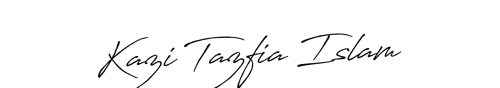 Create a beautiful signature design for name Kazi Tazfia Islam. With this signature (Antro_Vectra_Bolder) fonts, you can make a handwritten signature for free. Kazi Tazfia Islam signature style 7 images and pictures png