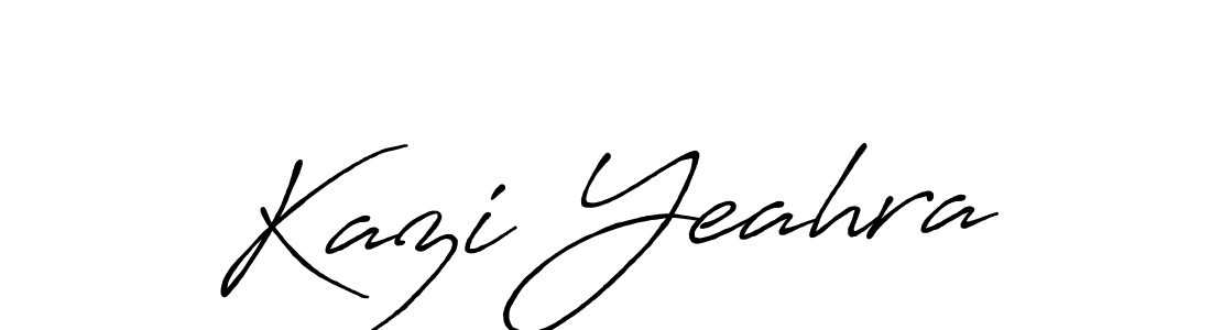 Use a signature maker to create a handwritten signature online. With this signature software, you can design (Antro_Vectra_Bolder) your own signature for name Kazi Yeahra. Kazi Yeahra signature style 7 images and pictures png