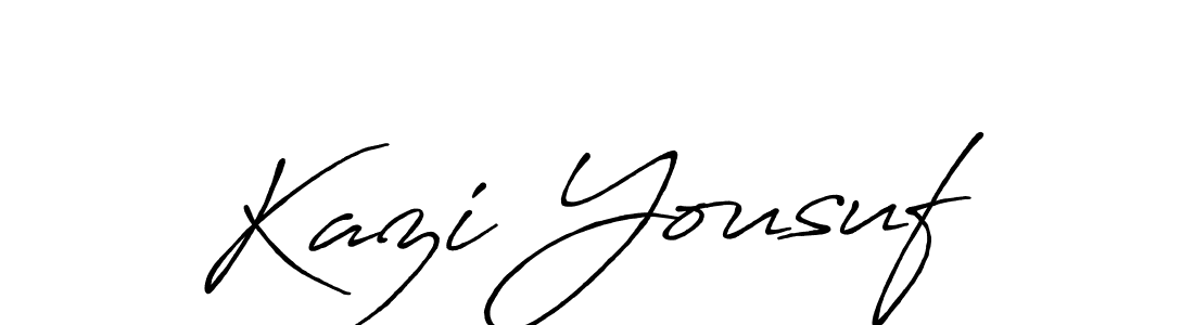 Also we have Kazi Yousuf name is the best signature style. Create professional handwritten signature collection using Antro_Vectra_Bolder autograph style. Kazi Yousuf signature style 7 images and pictures png