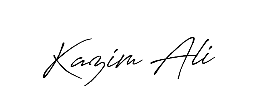 Also You can easily find your signature by using the search form. We will create Kazim Ali name handwritten signature images for you free of cost using Antro_Vectra_Bolder sign style. Kazim Ali signature style 7 images and pictures png