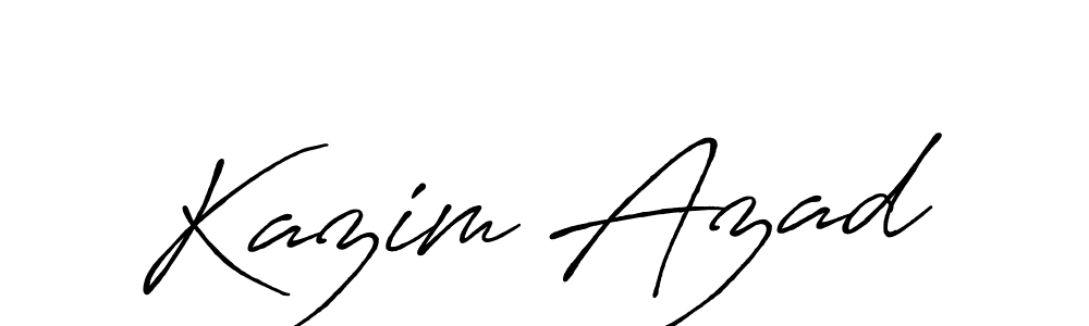 Make a beautiful signature design for name Kazim Azad. With this signature (Antro_Vectra_Bolder) style, you can create a handwritten signature for free. Kazim Azad signature style 7 images and pictures png