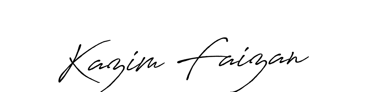 Design your own signature with our free online signature maker. With this signature software, you can create a handwritten (Antro_Vectra_Bolder) signature for name Kazim Faizan. Kazim Faizan signature style 7 images and pictures png