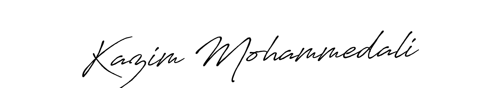 Design your own signature with our free online signature maker. With this signature software, you can create a handwritten (Antro_Vectra_Bolder) signature for name Kazim Mohammedali. Kazim Mohammedali signature style 7 images and pictures png