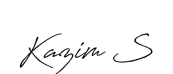 How to Draw Kazim S signature style? Antro_Vectra_Bolder is a latest design signature styles for name Kazim S. Kazim S signature style 7 images and pictures png