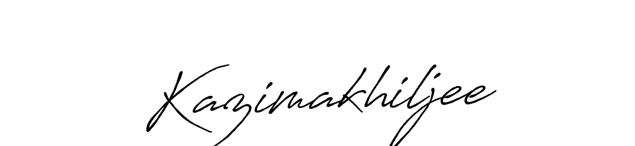 Kazimakhiljee stylish signature style. Best Handwritten Sign (Antro_Vectra_Bolder) for my name. Handwritten Signature Collection Ideas for my name Kazimakhiljee. Kazimakhiljee signature style 7 images and pictures png
