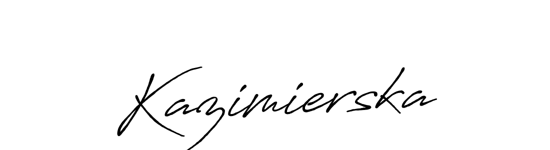 Use a signature maker to create a handwritten signature online. With this signature software, you can design (Antro_Vectra_Bolder) your own signature for name Kazimierska. Kazimierska signature style 7 images and pictures png