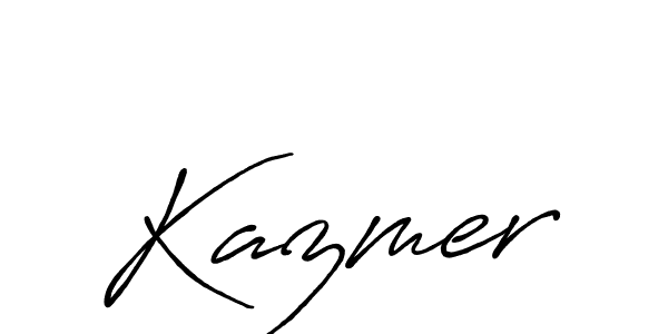 Use a signature maker to create a handwritten signature online. With this signature software, you can design (Antro_Vectra_Bolder) your own signature for name Kazmer. Kazmer signature style 7 images and pictures png