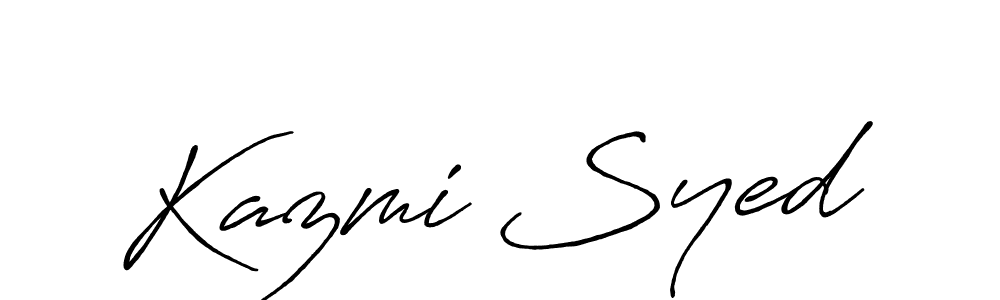 The best way (Antro_Vectra_Bolder) to make a short signature is to pick only two or three words in your name. The name Kazmi Syed include a total of six letters. For converting this name. Kazmi Syed signature style 7 images and pictures png