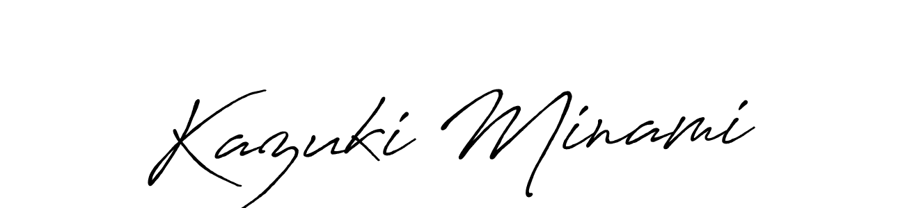 How to make Kazuki Minami signature? Antro_Vectra_Bolder is a professional autograph style. Create handwritten signature for Kazuki Minami name. Kazuki Minami signature style 7 images and pictures png