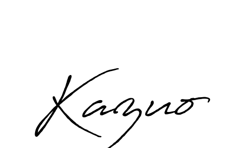 How to make Kazuo name signature. Use Antro_Vectra_Bolder style for creating short signs online. This is the latest handwritten sign. Kazuo signature style 7 images and pictures png