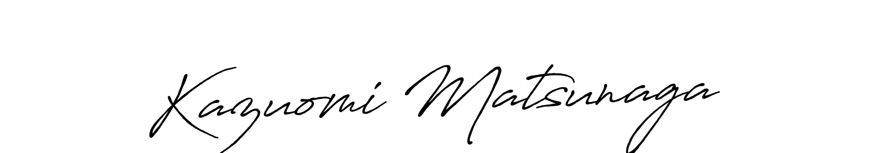 The best way (Antro_Vectra_Bolder) to make a short signature is to pick only two or three words in your name. The name Kazuomi Matsunaga include a total of six letters. For converting this name. Kazuomi Matsunaga signature style 7 images and pictures png