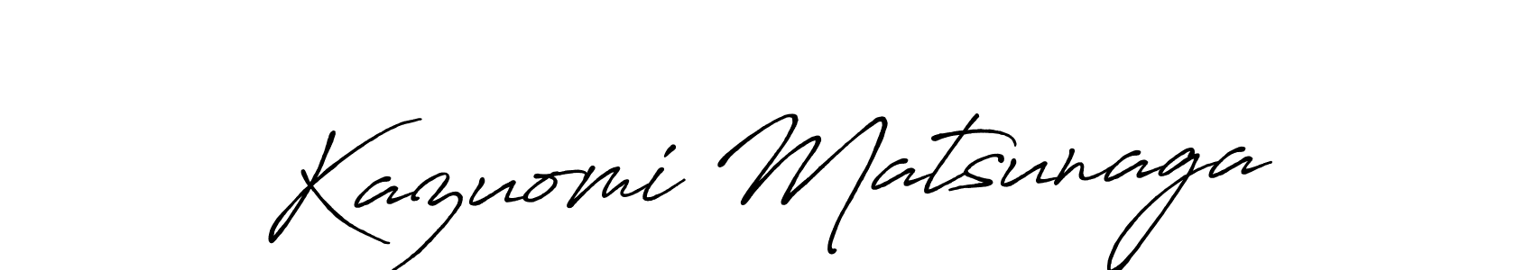 The best way (Antro_Vectra_Bolder) to make a short signature is to pick only two or three words in your name. The name Kazuomi Matsunaga include a total of six letters. For converting this name. Kazuomi Matsunaga signature style 7 images and pictures png