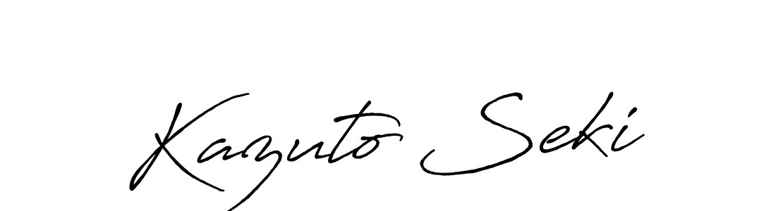 Similarly Antro_Vectra_Bolder is the best handwritten signature design. Signature creator online .You can use it as an online autograph creator for name Kazuto Seki. Kazuto Seki signature style 7 images and pictures png