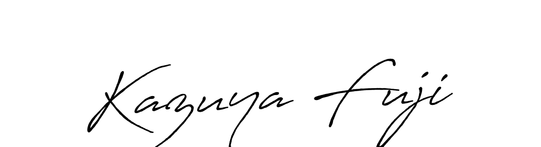 Create a beautiful signature design for name Kazuya Fuji. With this signature (Antro_Vectra_Bolder) fonts, you can make a handwritten signature for free. Kazuya Fuji signature style 7 images and pictures png