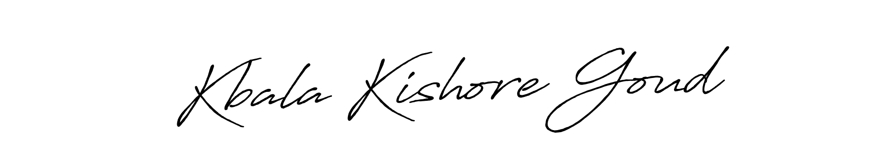 Kbala Kishore Goud stylish signature style. Best Handwritten Sign (Antro_Vectra_Bolder) for my name. Handwritten Signature Collection Ideas for my name Kbala Kishore Goud. Kbala Kishore Goud signature style 7 images and pictures png