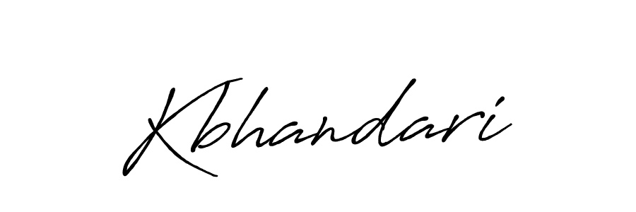 Use a signature maker to create a handwritten signature online. With this signature software, you can design (Antro_Vectra_Bolder) your own signature for name Kbhandari. Kbhandari signature style 7 images and pictures png