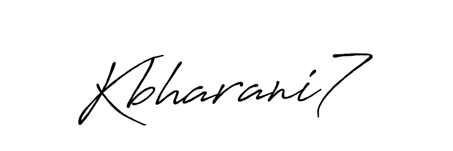 Kbharani7 stylish signature style. Best Handwritten Sign (Antro_Vectra_Bolder) for my name. Handwritten Signature Collection Ideas for my name Kbharani7. Kbharani7 signature style 7 images and pictures png
