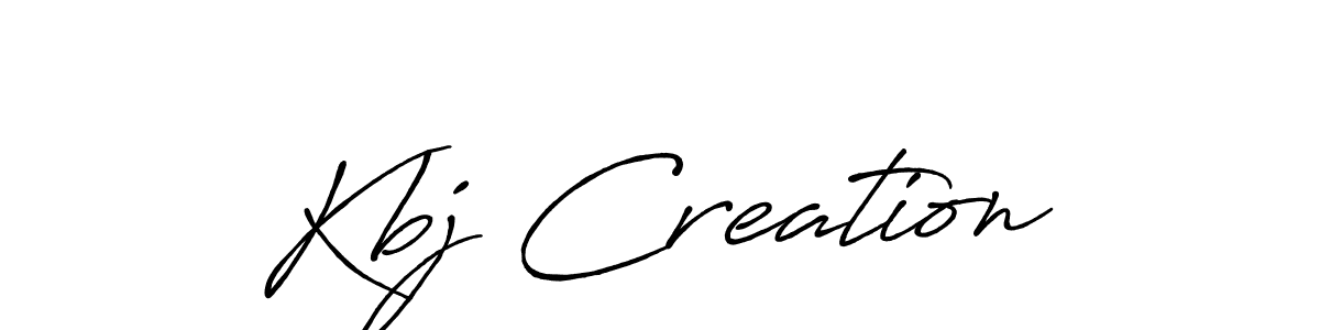 Create a beautiful signature design for name Kbj Creation. With this signature (Antro_Vectra_Bolder) fonts, you can make a handwritten signature for free. Kbj Creation signature style 7 images and pictures png