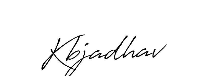 Design your own signature with our free online signature maker. With this signature software, you can create a handwritten (Antro_Vectra_Bolder) signature for name Kbjadhav. Kbjadhav signature style 7 images and pictures png