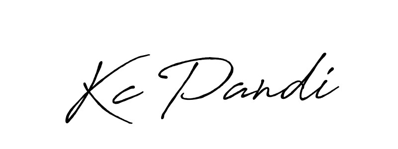 Make a beautiful signature design for name Kc Pandi. With this signature (Antro_Vectra_Bolder) style, you can create a handwritten signature for free. Kc Pandi signature style 7 images and pictures png