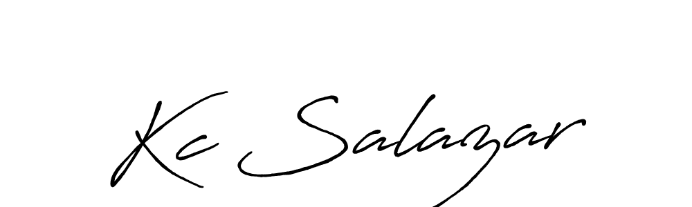 Also You can easily find your signature by using the search form. We will create Kc Salazar name handwritten signature images for you free of cost using Antro_Vectra_Bolder sign style. Kc Salazar signature style 7 images and pictures png