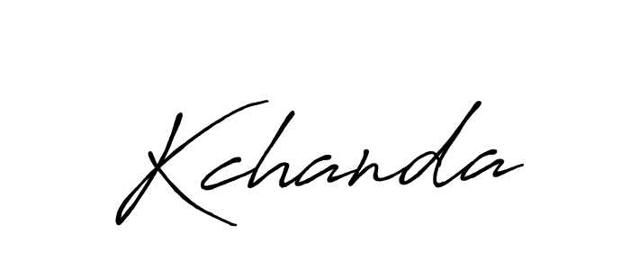 How to make Kchanda name signature. Use Antro_Vectra_Bolder style for creating short signs online. This is the latest handwritten sign. Kchanda signature style 7 images and pictures png